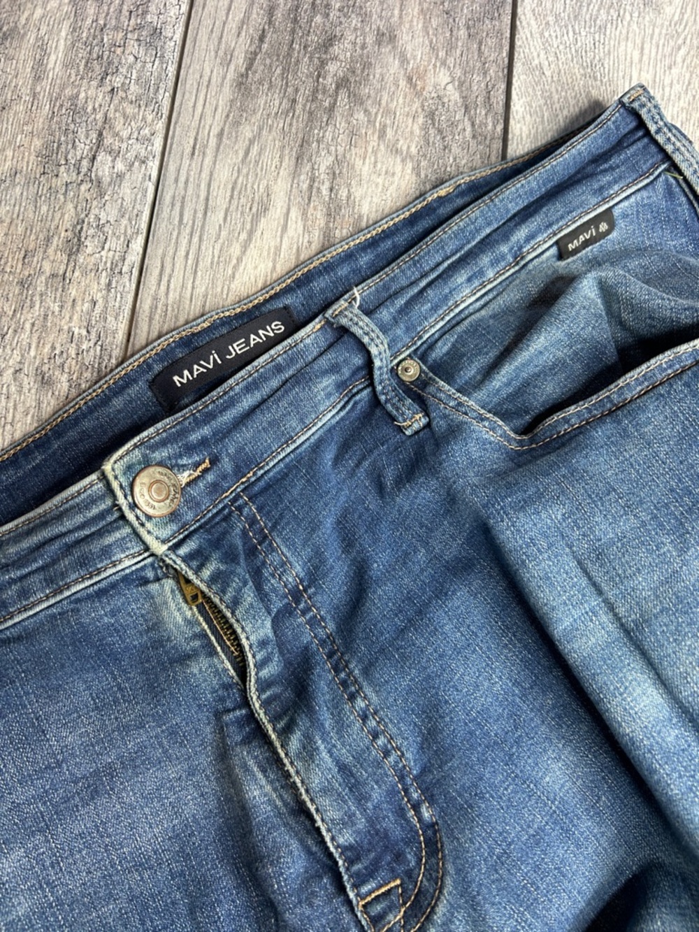 Mavi Zack Jeans Medium Blue Denim Jeans Straight‎ 38x32